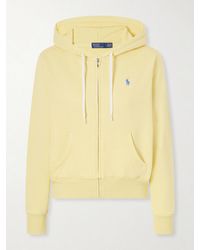 Polo Ralph Lauren - Logo-Embroidered Cotton-Blend Zip-Up Hoodie - Lyst