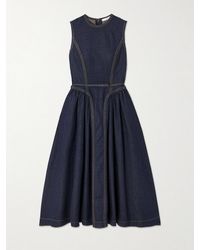 Zimmermann - Robe Midi En Jean À Ceinture - Lyst