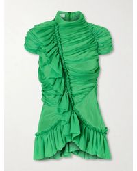 Dries Van Noten - Ruffled Silk-Chiffon Blouse - Lyst
