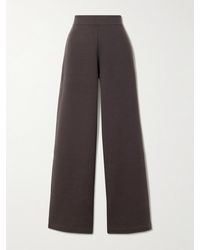 Lemaire - Wool And Cotton-Blend Wide-Leg Pants - Lyst