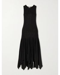 Loewe - Paula's Ibiza Pointelle-Knit Cotton-Jersey Midi Dress - Lyst
