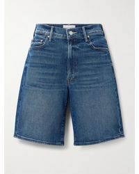 Mother - The Undercover Bermuda Distressed Denim Shorts - Lyst