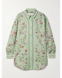 Agua Bendita - Cecilia Honeysuckle Floral-Print Linen Shirt - Lyst