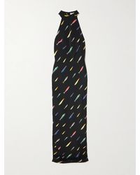 STAUD - Winnie Printed Silk-Crepe Maxi Dress - Lyst
