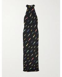 STAUD - Winnie Printed Silk-Crepe Maxi Dress - Lyst