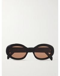 Celine - Triomphe Oval-Frame Acetate Sunglasses - Lyst
