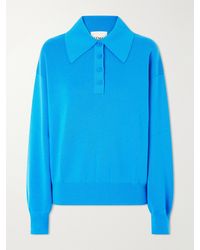 ALÉMAIS - Claudia Knitted Wool Polo Shirt - Lyst