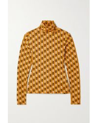 Wales Bonner Jacquard-knit Turtleneck Top - Orange