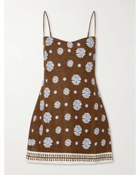Cala De La Cruz - Lucca Printed Linen Mini Dress - Lyst