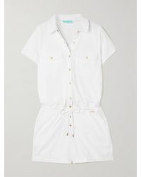 Melissa Odabash - Cheryl Embellished Cotton-Blend Terry Playsuit - Lyst