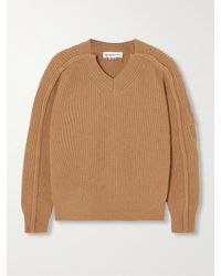 Victoria Beckham - Pullover Aus Einer Gerippten Woll-Kaschmirmischung - Lyst