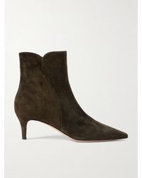 Gianvito Rossi - Levy 55 Suede Ankle Boots - Lyst