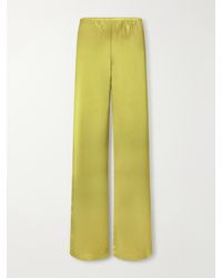 Leset - Barb Satin Wide-Leg Pants - Lyst