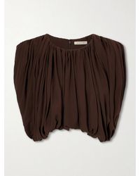Heirlome - Renata Silk Cropped Top - Lyst