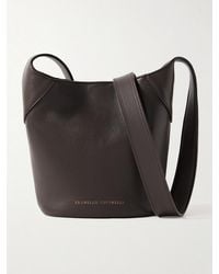 Brunello Cucinelli - Bead-Embellished Leather Shoulder Bag - Lyst