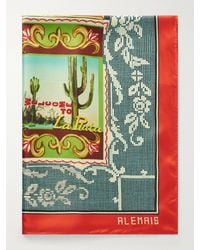 ALÉMAIS - Ace Printed Silk-Twill Scarf - Lyst