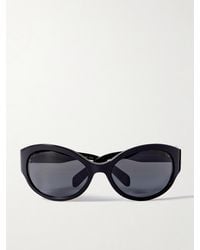 Celine - Triomphe Oversized Round-Frame Acetate Sunglasses - Lyst