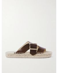 Loewe - Paula's Ibiza Leather Platform Sandals - Lyst