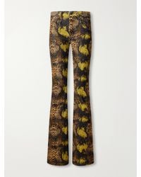 R13 - Overflow Boy Snake-Print Stretch Cotton-Corduroy Flared Pants - Lyst