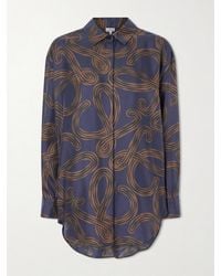 Loewe - Paula's Ibiza Anagram-Printed Silk-Twill Shirt - Lyst
