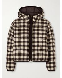 Moncler - Abstraction Checked Wool-Blend Down Jacket - Lyst