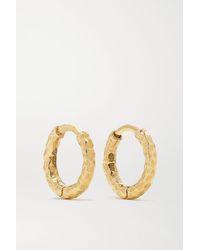 Octavia Elizabeth + Net Sustain Micro Gabby 18-karat Recycled Gold Hoop Earrings - Metallic
