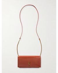 Saint Laurent - Cassandre Strap Smartphone-Hülle Aus Leder - Lyst