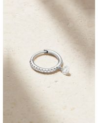 PERSÉE - Einzelne Creole Aus 18 Karat Weißgold Mit Diamanten - Lyst