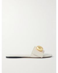 Loewe - Pebble Pantoletten Aus Leder Mit Verzierung - Lyst