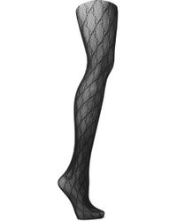 Gucci Gg Jacquard Stockings - Black
