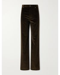 Loewe - Cotton-Corduroy Straight-Leg Pants - Lyst