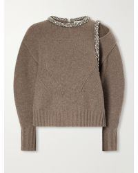 Jonathan Simkhai - Monroe Crystal-Embellished Wool-Blend Sweater - Lyst