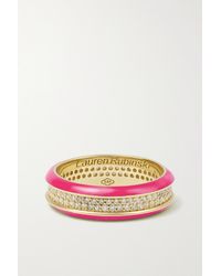 Lauren Rubinski Ring Aus 14 Karat Gold Mit Emaille Und Diamanten - Mettallic