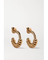 Bottega Veneta Gold-tone Hoop Earrings - Metallic