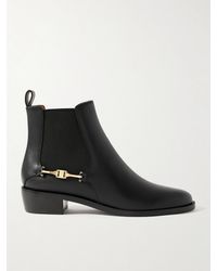 Ferragamo - Chelsea Boots Aus Leder Mit Verzierung - Lyst