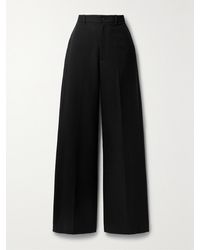 Nili Lotan - Pantalon Large En Serge De Laine À Fines Rayures Johan - Lyst
