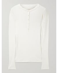 Nili Lotan - Jordan Ribbed Cotton-Jersey Top - Lyst