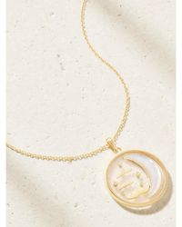 L'Atelier Nawbar - Wish Upon A Moon 18-Karat, Mother-Of-Pearl And Diamond Necklace - Lyst