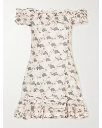 Agua Bendita - Jardin Anhelo Cotton Floral-Printed Mini Dress - Lyst