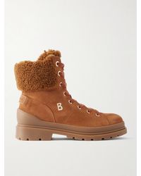 Bogner - St. Moritz 23 Schnürstiefel Aus Veloursleder Mit Shearling-Futter Und Verzierung - Lyst
