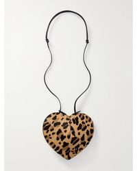 Alaïa - Le Coeur Leopard-Print Leather-Trimmed Calf Hair Shoulder Bag - Lyst