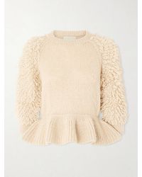 Ulla Johnson - Selene Ruffled Alpaca-Blend Bouclé Sweater - Lyst