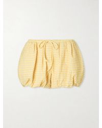 Jonathan Simkhai - Addie Checked Seersucker Shorts - Lyst