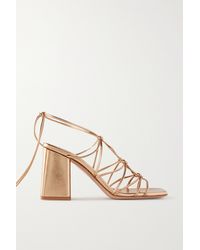Gianvito Rossi Minas Leather Sandals in White | Lyst