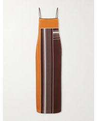 SIR. - Destino Striped Silk-Crepe Maxi Dress - Lyst