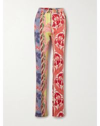 Etro - Printed High-Rise Straight-Leg Jeans - Lyst