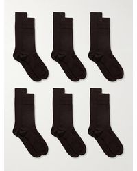 CDLP - Set Aus Sechs Paar Socken Aus Einer Baumwollmischung Mit Intarsienmotiv - Lyst