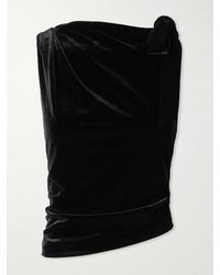 SIR. - Haut Asymétrique En Velours Stretch À Liens Et À Drapé Ettore - Lyst
