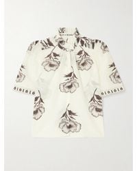 Alix Of Bohemia - Winn Obsidian Poppy Floral-Print Cotton And Silk-Blend Blouse - Lyst