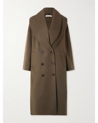 Rohe - Manteau À Double Boutonnage En Laine À Écharpe Et À Superposition - Lyst
